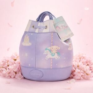 Cinnamoroll Pastel Purple Carousel Drawstring Bucket Bag